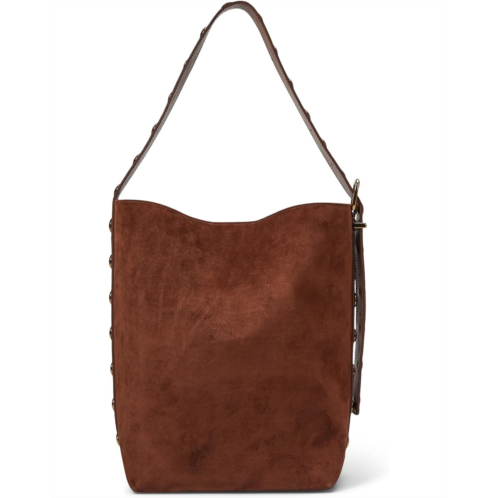 Madewell The Essential Bucket Tote in Studded Suede