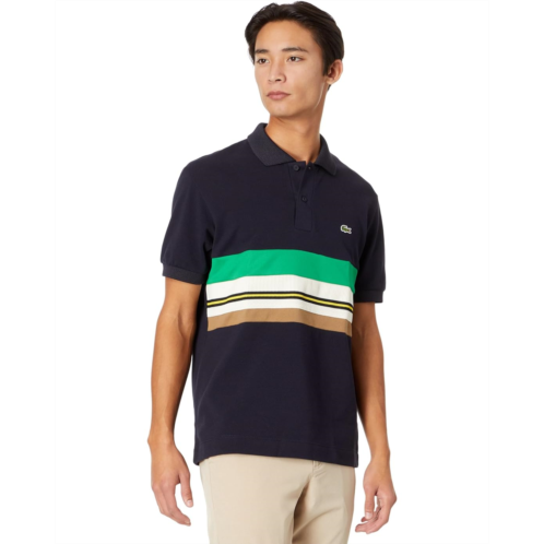 Mens Lacoste Short Sleeve Color-Blocked Polo Shirt