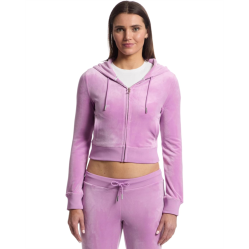 Juicy Couture Solid Classic Juicy Hoodie With Back Bling