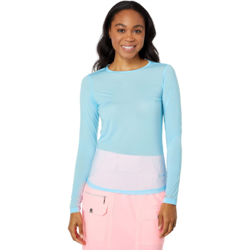 Womens Jamie Sadock Sunsense Crew Neck Top Long Sleeve