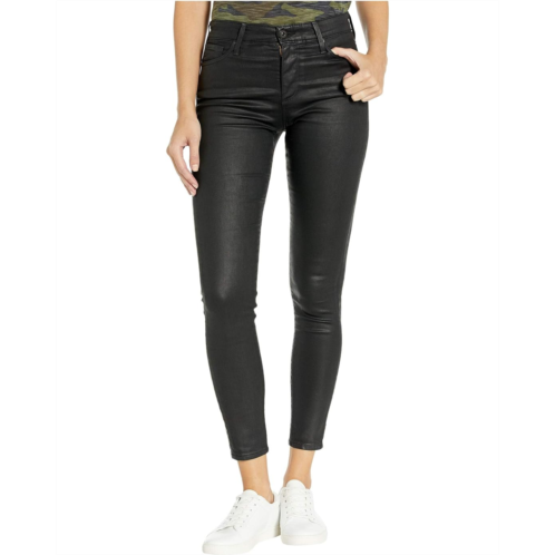 AG Jeans Farrah Skinny Ankle in Leatherette Light/Super Black