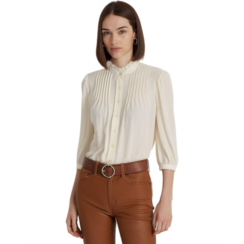 POLO RALPH LAUREN Pleated Georgette Blouse