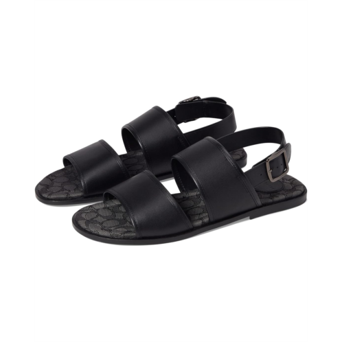 COACH Leather Two Strap Sandal