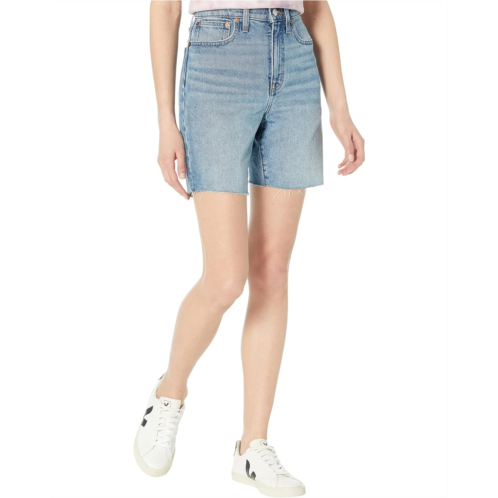 Madewell High-Rise Mid-Length Denim Shorts in Bingley Wash: TENCEL Denim Edition