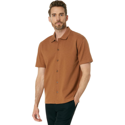 Vince Varigated Jacquard Short Sleeve Button-Down