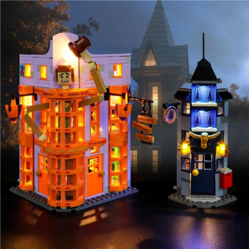 Vaodest LED Light for Lego 76422 Diagon Alley: Weasleys Wizard Wheezes Set,Design and Configuration Compatible with Model 76422(LED Light Only, Not Building Block Kit)