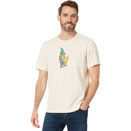 Mens Life is Good Holiday Beer Gnome Short Sleeve Crusher Tee