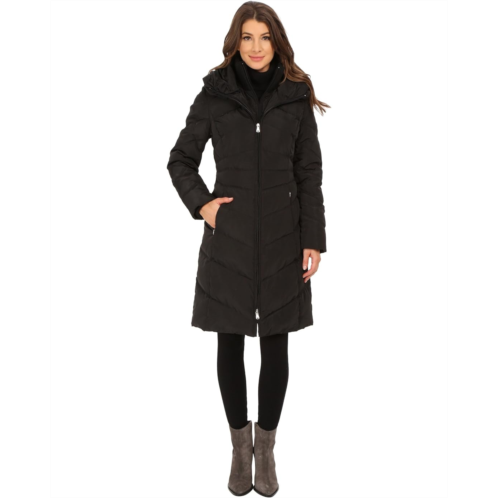 Jessica Simpson Chevron Quilting Down with Knit Collar