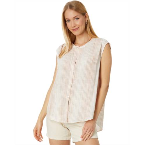 Womens Splendid Lola Sleeveless Button-Up Top