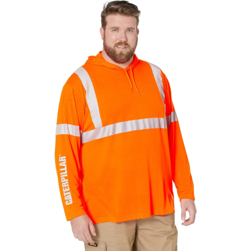 Caterpillar Big & Tall Ansi Hi-Vis UPF Hooded Banner Tee