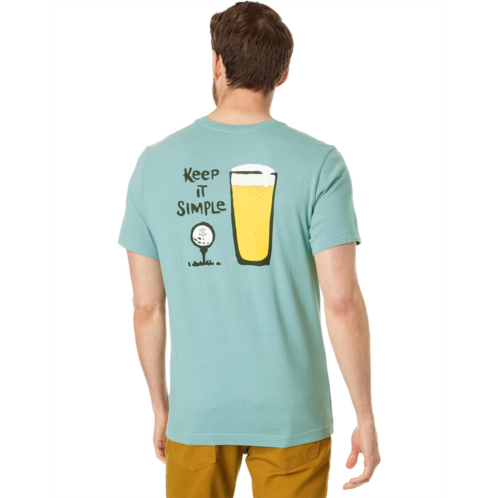 Life is Good Keep It Simple Golf & Beer Short Sleeve Crusher Tee