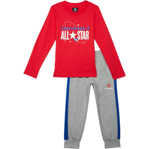 Converse Kids All Star Metallic Long Sleeve & Joggers (Little Kids)