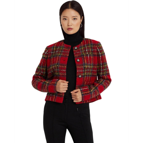 POLO Ralph Lauren LAUREN Ralph Lauren Petite Plaid Cropped Jacket