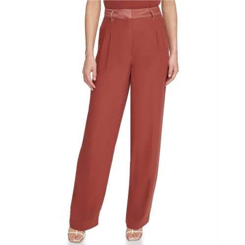 Womens DKNY Matte & Shine Wide Leg Trousers