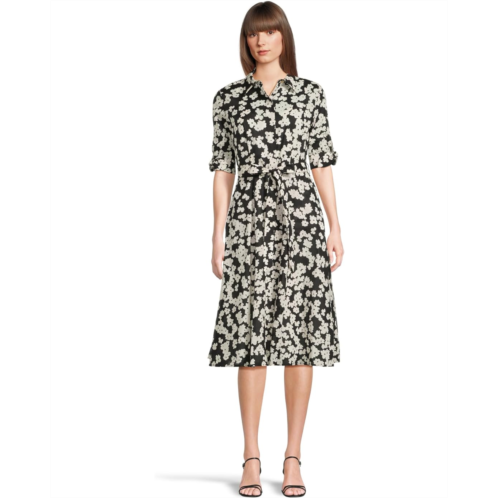 Calvin Klein Floral Cotton Shirt Dress