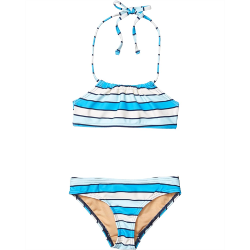 Toobydoo Grace Bay Aqua Bandeau Bikini (Toddler/Little Kids/Big Kids)