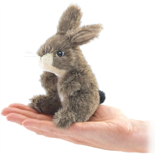 Folkmanis Mini Jack Rabbit Finger Puppet, Brown, 1 EA