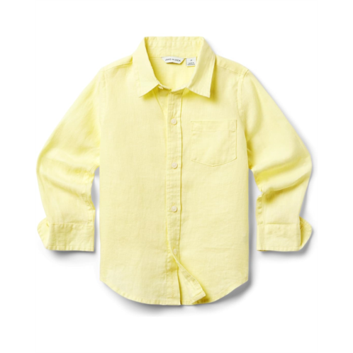Janie and Jack Linen Roll Up Shirt (Toddler/Little Kids/Big Kids)