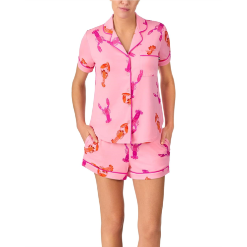 Womens Kate Spade New York Short Sleeve Boxer PJ Set
