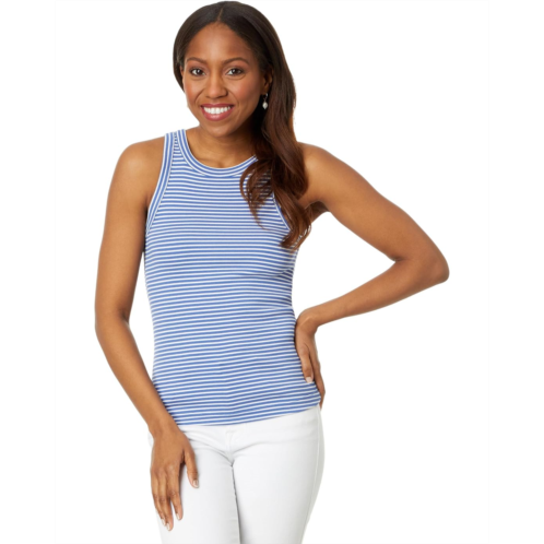 Womens NIC+ZOE Striped Rib Knit High Neck Tank