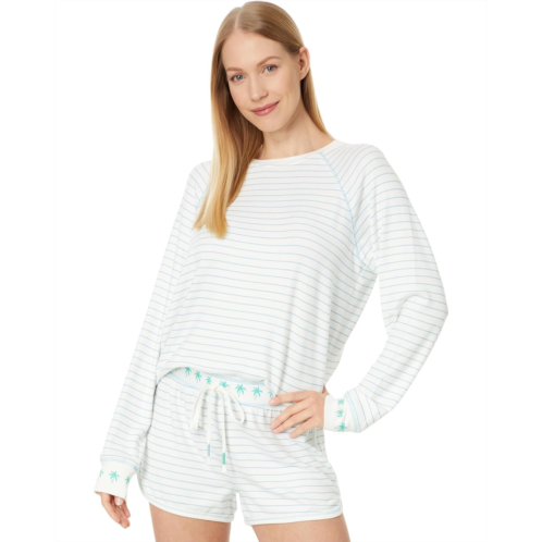 P.J. Salvage Womens PJ Salvage Beach More Worry Less Long Sleeve Top