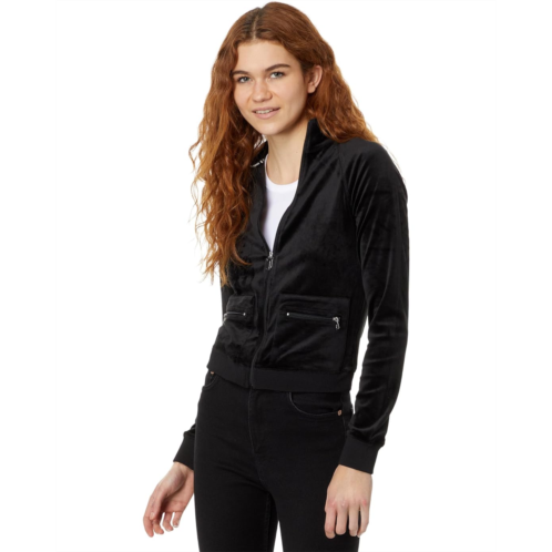 Womens Juicy Couture Heritage Mock Neck Track Jacket with Back Graphic
