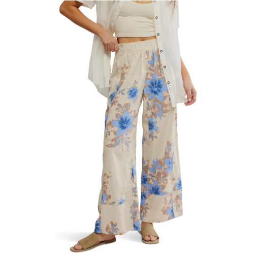 Womens Free People Days End Printed Linen Pu