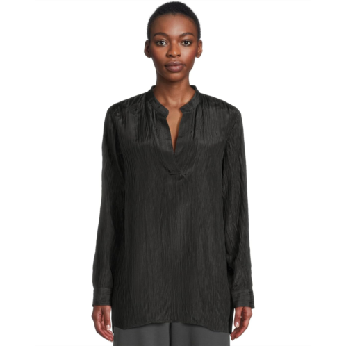 Womens Eileen Fisher Mandarin Collar Tunic