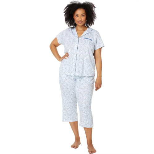 Karen Neuburger Plus Short Sleeve Girlfriend Capri PJ Set