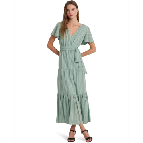 POLO Ralph Lauren LAUREN Ralph Lauren Shadow-Gingham Belted Cotton-Blend Dress