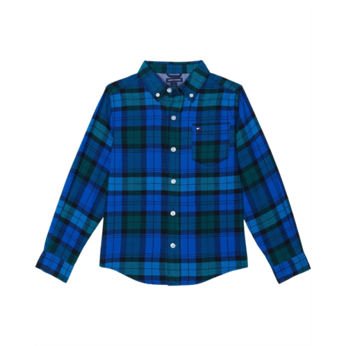 Tommy Hilfiger Kids Plaid Long Sleeve Button-Down Shirt (Big Kids)