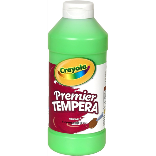 Crayola Neon Tempera Paint, Green Kids Paint, 16 Ounce Squeeze Bottle