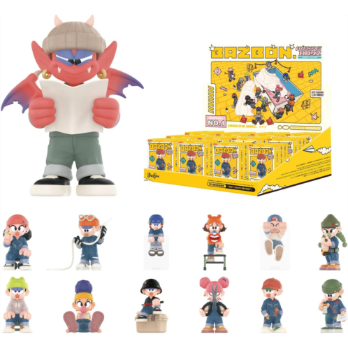 POP MART BAZBON Working Boyz Blind Box Figures, Random Design Box Toys for Modern Home Decor, Collectible Toy Set for Desk Accessories, 12PC