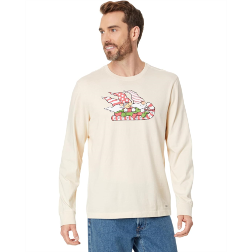 Life is Good Gnome Toboggan Ride Long Sleeve Crusher Tee