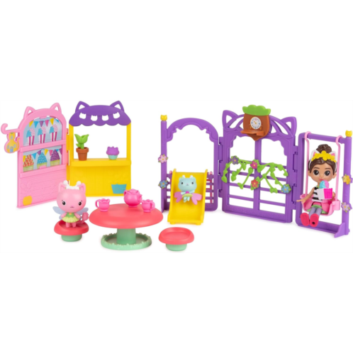 Gabby  s Dollhouse Gabbys Dollhouse, Kitty Fairy Garden Party, 18-Piece Playset with 3 Toy Figures, Surprise Toys & Dollhouse Accessories, Kids Toys for Girls & Boys 3+