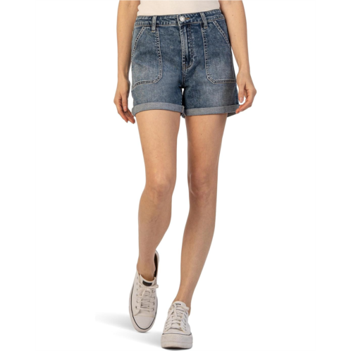 Womens KUT from the Kloth Jane High-Rise Shorts Roll-Up W/ Pork Chop Pockets