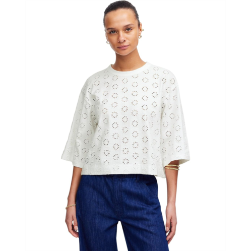 Womens Madewell Boxy Wide Sleeve Embroidered Edition
