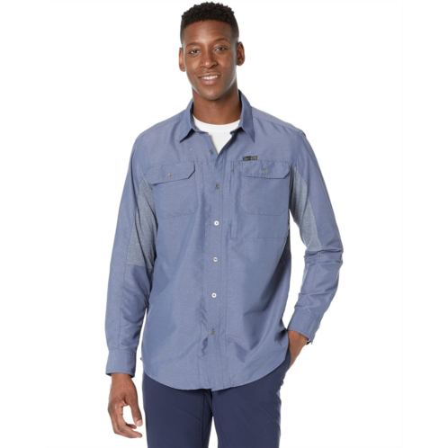 Mens Wrangler ATG Long Sleeve Mix Material Shirt