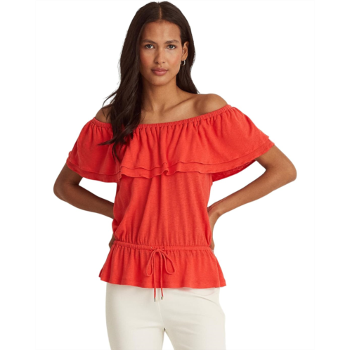 POLO RALPH LAUREN Off-the-Shoulder Jersey Blouse