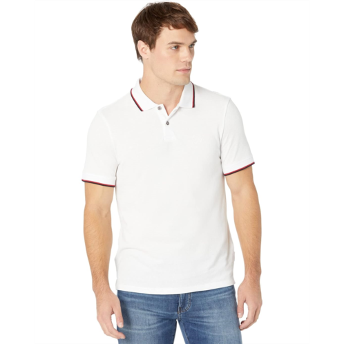 Mens Armani Exchange Slim Fit Pique Logo Polo