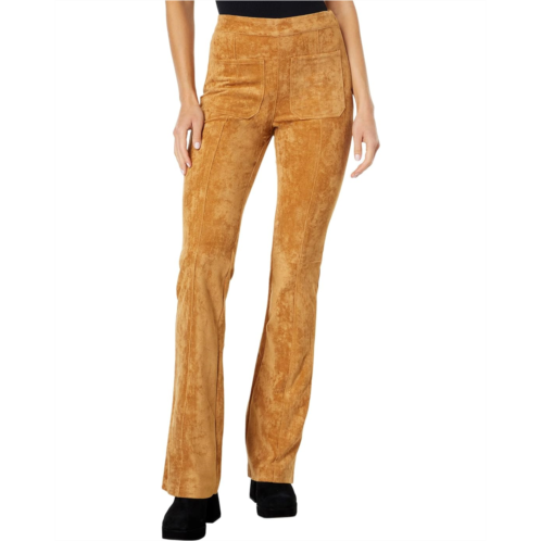 Blank NYC Faux Suede Patch Pocket Mini Bootcut Pants in Toasted Caramel