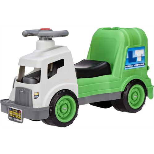 Little Tikes Dirt Diggers Garbage Truck Scoot Ride On with Real Working Horn and Trash Bin for Themed Roleplay for Boys, Girls, Kids, Toddlers Ages 2 to 5 Years, Large