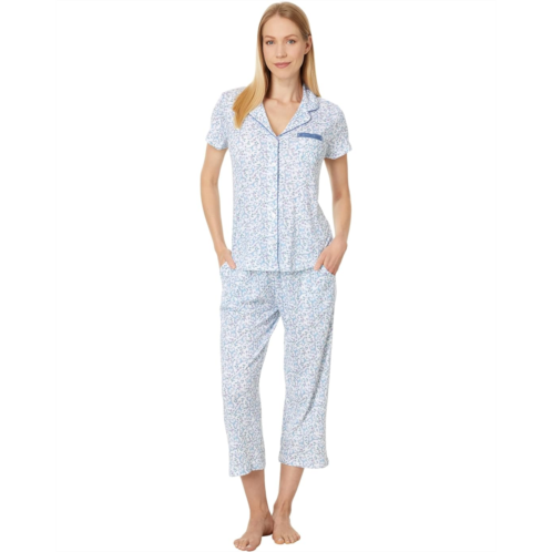 Womens Karen Neuburger Petite Short Sleeve Girlfriend Capri PJ Set