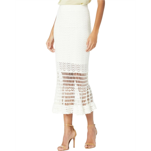 BCBGMAXAZRIA Crochet Midi Skirt