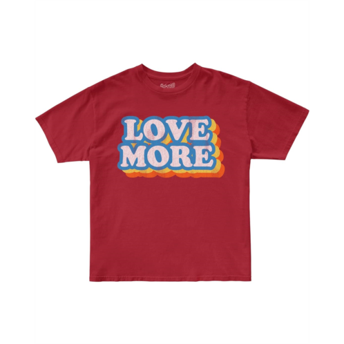 The Original Retro Brand Kids 100% Cotton Love More, Valentines Crew Neck Tee (Toddler)