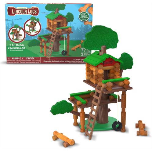 Lincoln Logs 2 Tiered Tree House Building Set, Educational Toy, Gift for Kids, Girls and Boys, STEM Retro Classic Toy