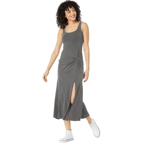SUNDRY Twist Front Sleeveless Dress in Cotton Spandex
