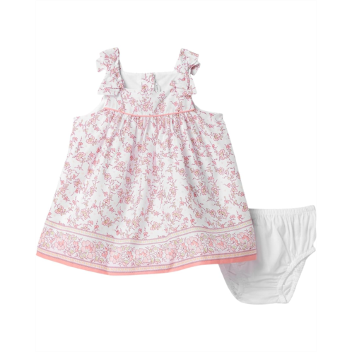 Janie and Jack Floral Border Dress (infant)