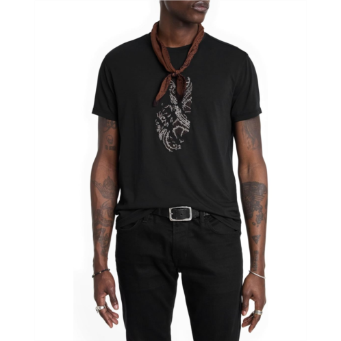 Mens John Varvatos Peace Embroidery Tee KG6627F24