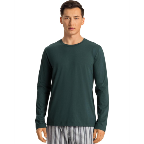 Mens Hanro Living Long Sleeve Crew Neck Shirt